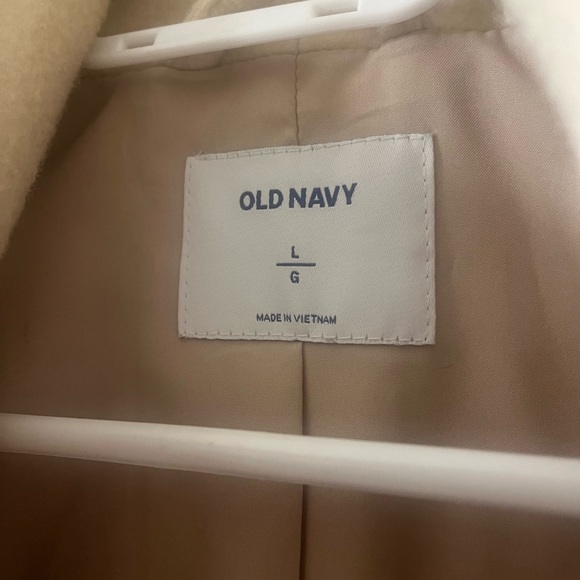 Old Navy polyester & wool dress coat in cream/beige colour - Picture 3 of 4